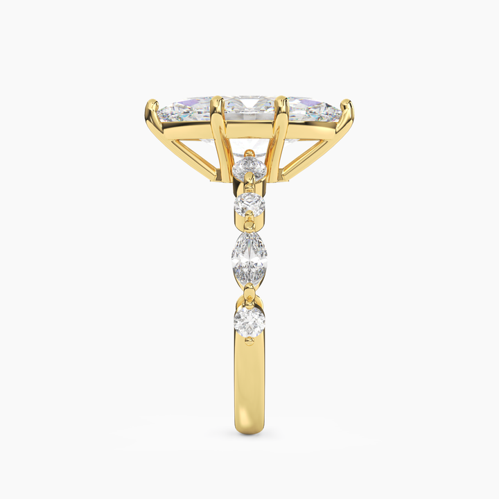 Elodie 2.5 Carat Marquise Cut Solitaire Lab Grown Diamond Ring in 14K Rose Gold - View 9