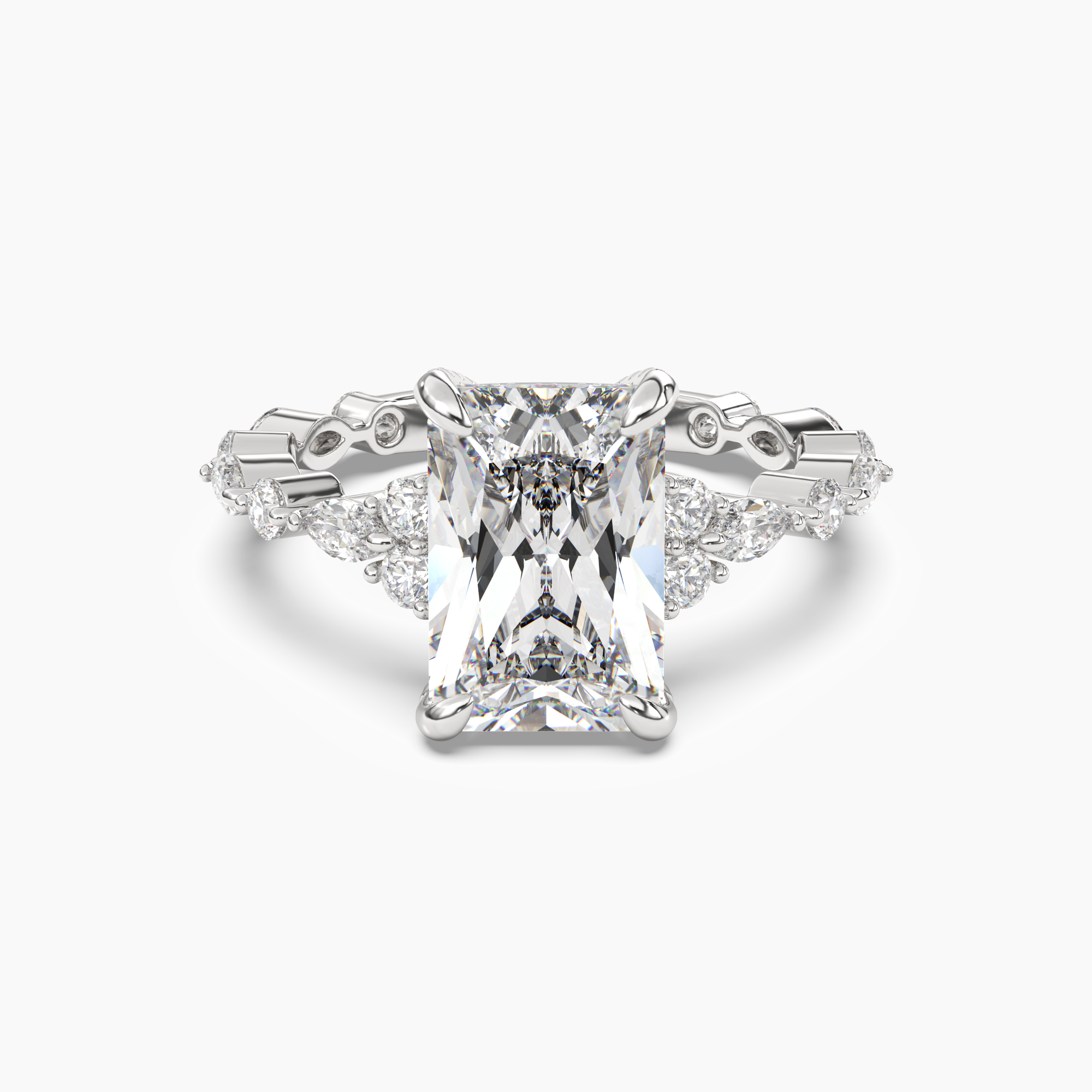 Flora 1.5 Carat Radiant Cut Solitaire Lab Grown Diamond Ring in 18K Yellow Gold - View 4
