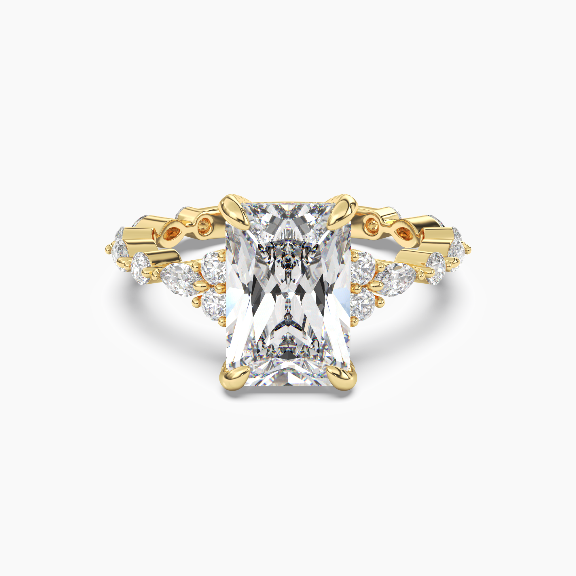 Flora 1.5 Carat Radiant Cut Solitaire Lab Grown Diamond Ring in 14K Rose Gold - View 7