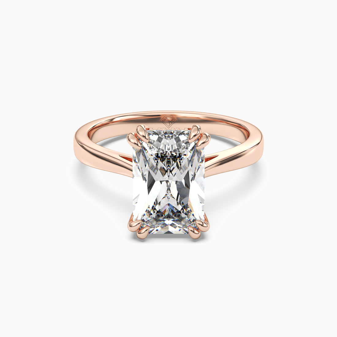 Daphne 5 Carat Radiant Cut Solitaire Lab Grown Diamond Ring in 14K White Gold - View 7