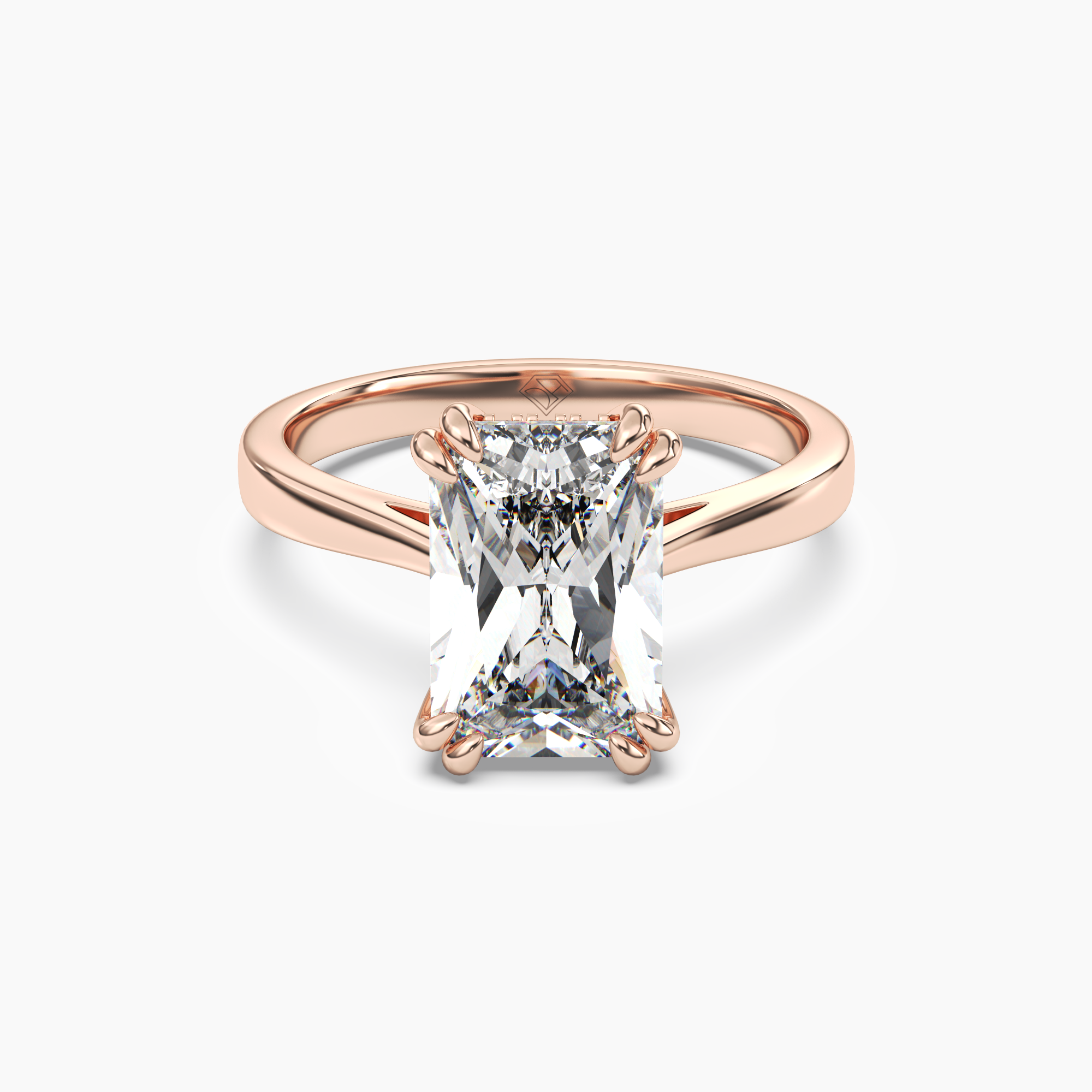 Daphne 5 Carat Radiant Cut Solitaire Lab Grown Diamond Ring in 14K White Gold - View 7