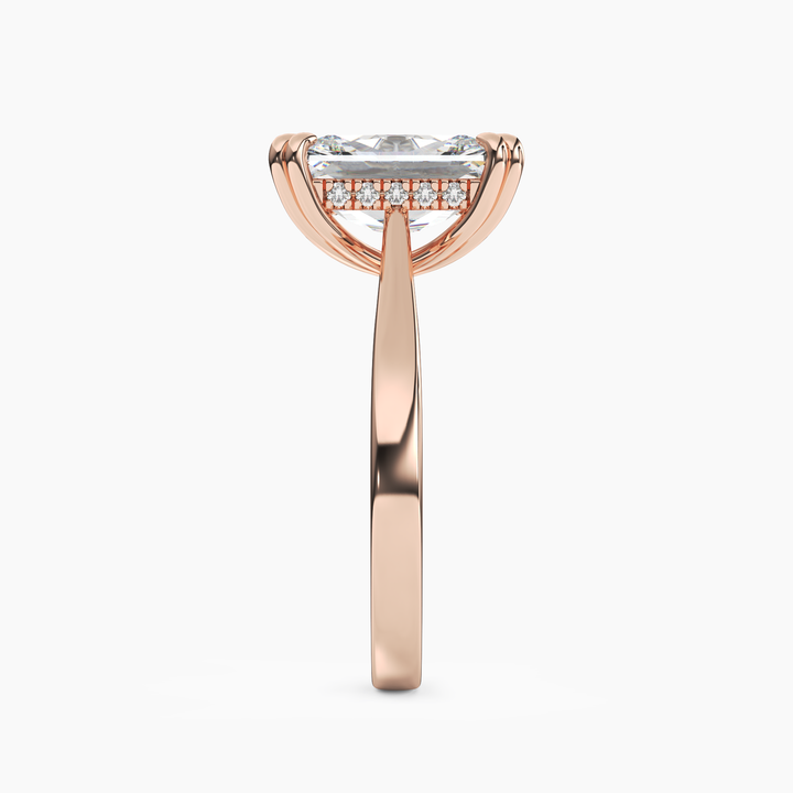 Daphne 2.5 Carat Radiant Cut Solitaire Lab Grown Diamond Ring in Silver - View 9