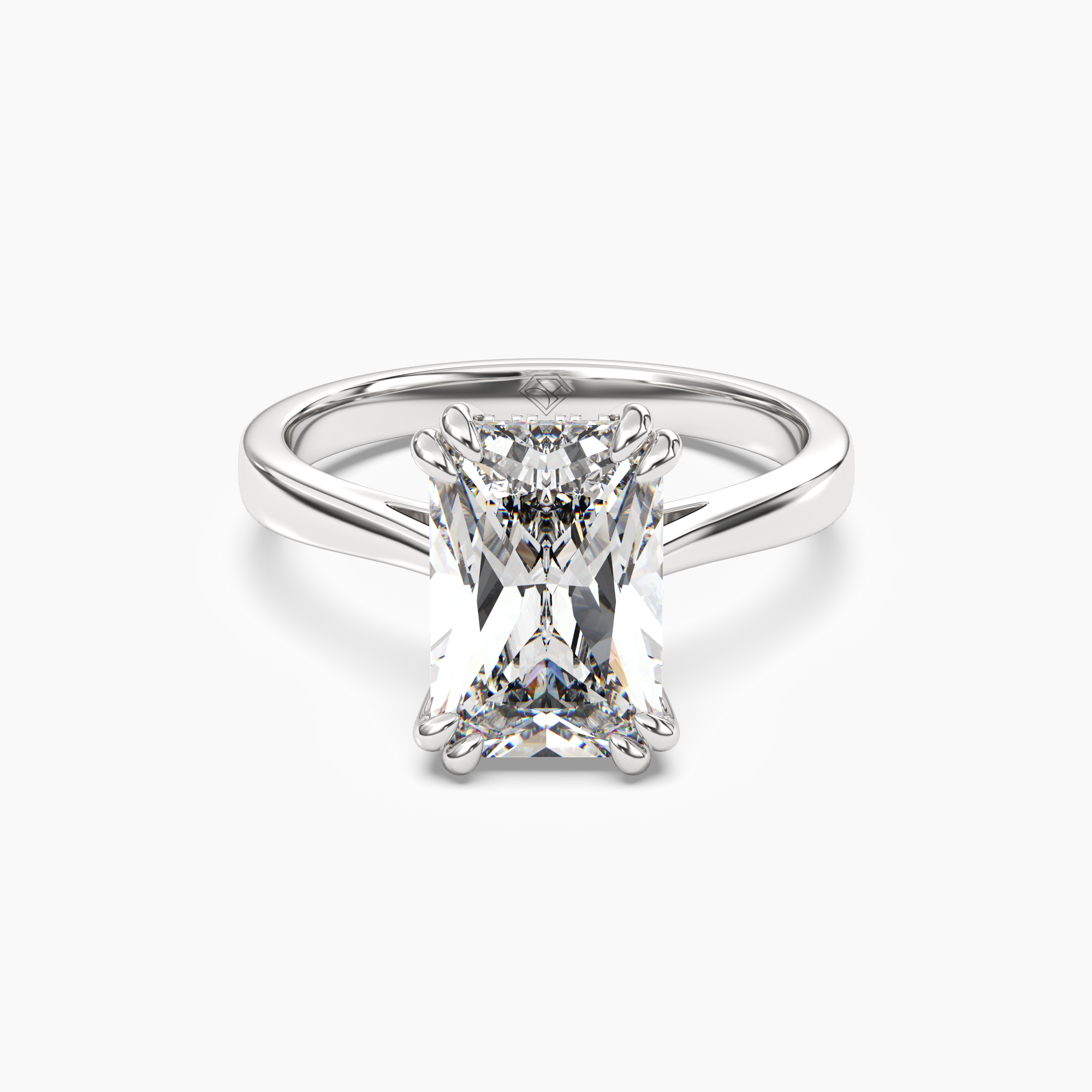 Daphne 5 Carat Radiant Cut Solitaire Lab Grown Diamond Ring in 14K Yellow Gold - View 4