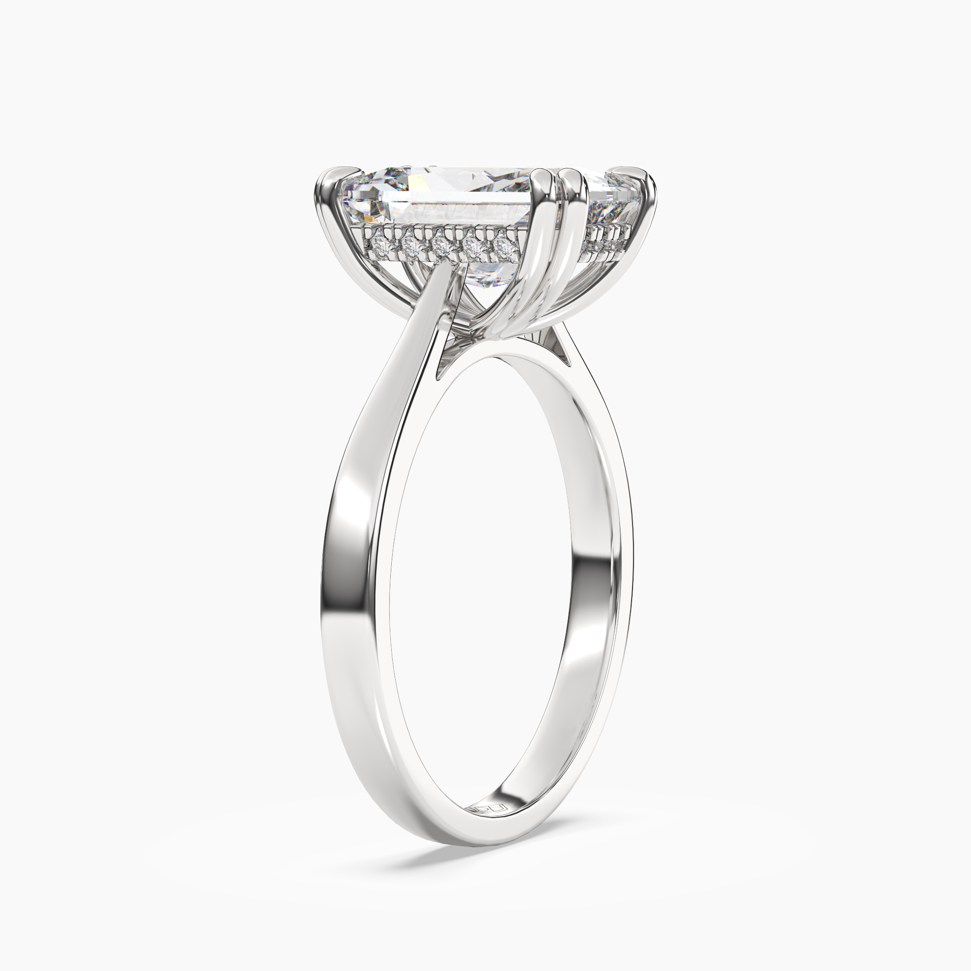 Daphne 5 Carat Radiant Cut Solitaire Lab Grown Diamond Ring in 14K Rose Gold - View 5