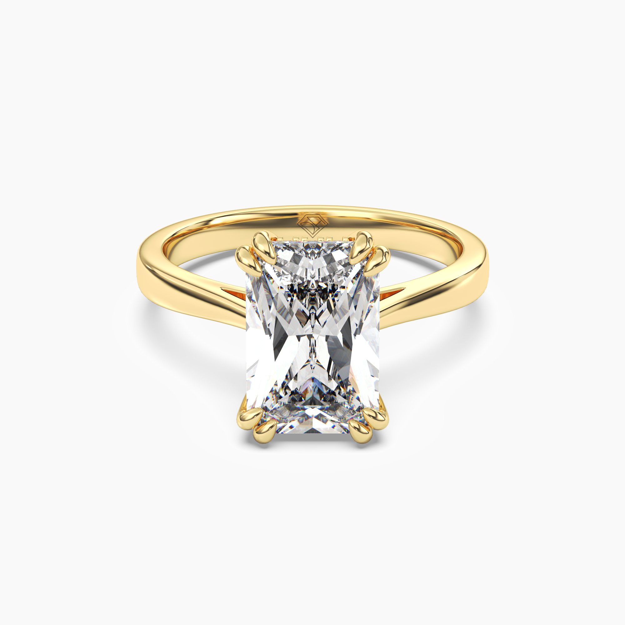 Daphne 5 Carat Radiant Cut Solitaire Lab Grown Diamond Ring in 14K White Gold - View 4