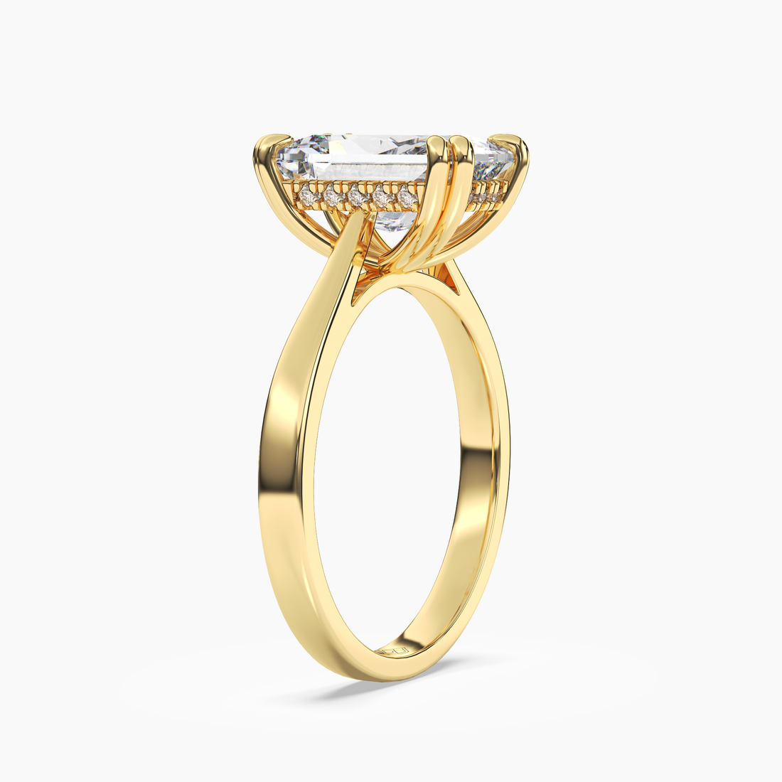 Daphne 4.5 Carat Radiant Cut Solitaire Lab Grown Diamond Ring in 18K White Gold - View 5