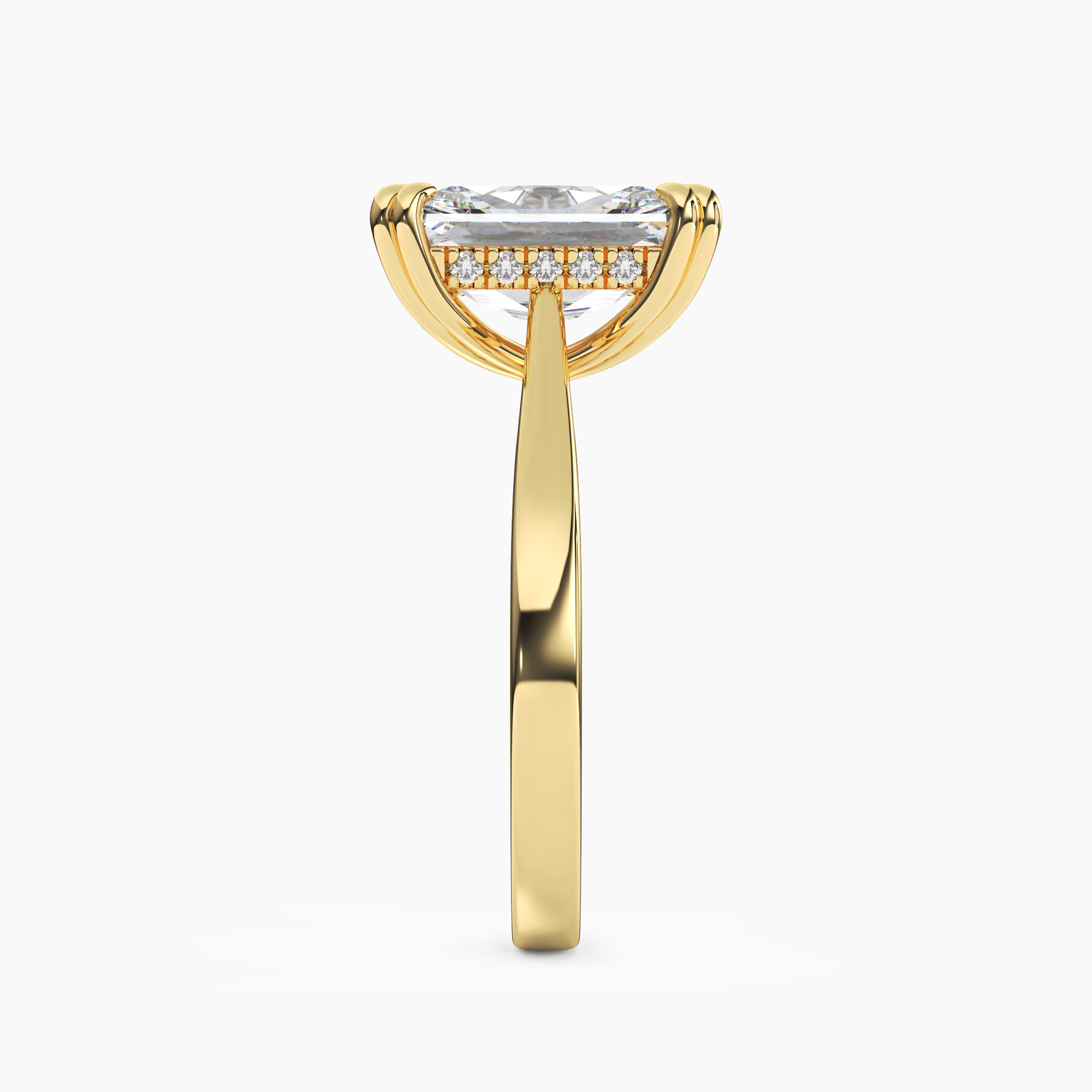 Daphne 1.5 Carat Radiant Cut Solitaire Lab Grown Diamond Ring in Platinum - View 6