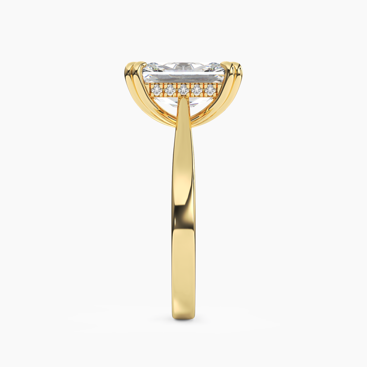 Daphne 5 Carat Radiant Cut Solitaire Lab Grown Diamond Ring in 14K Rose Gold - View 9