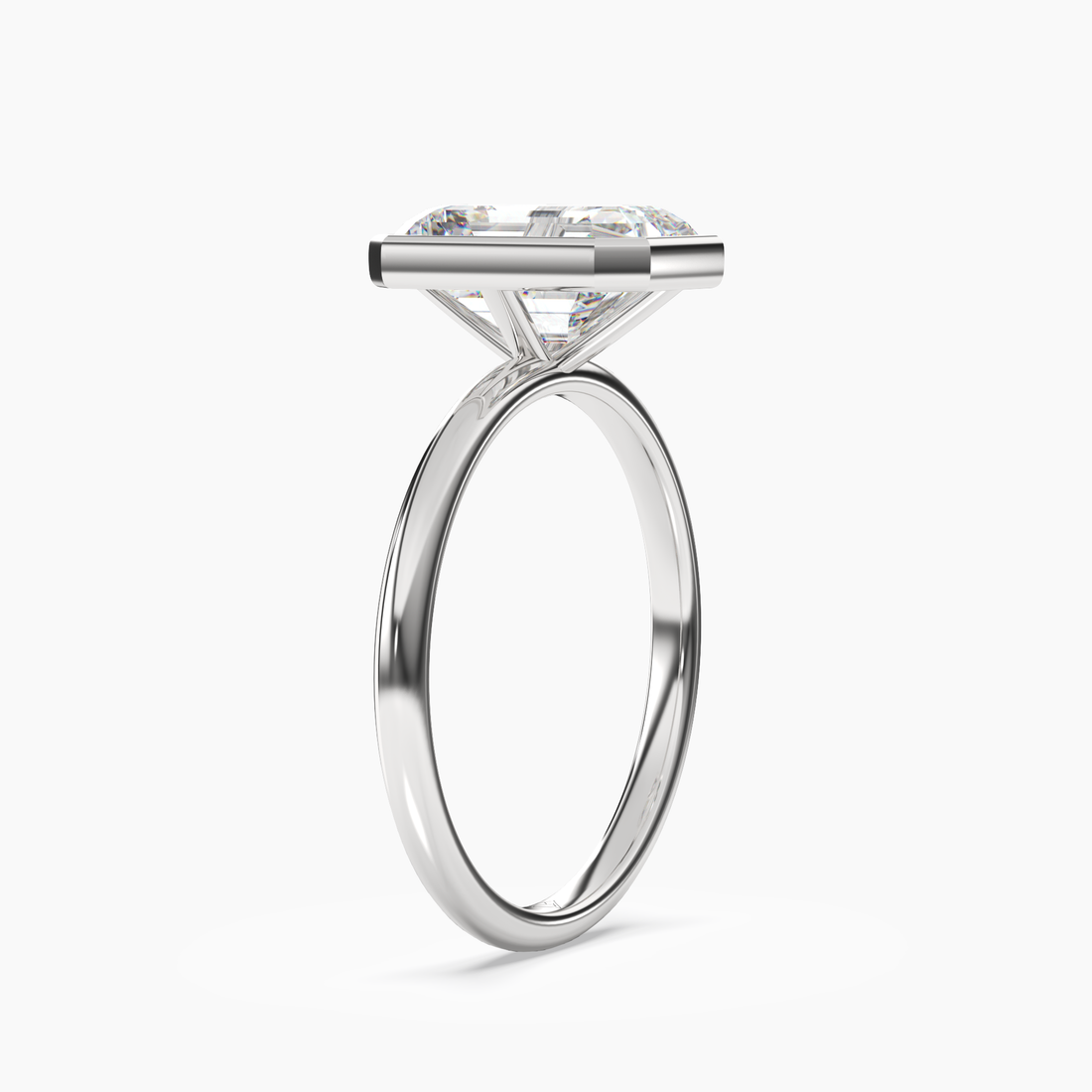 Vivienne 3 Carat Emerald Cut Solitaire Lab Grown Diamond Ring in 14K Rose Gold - View 5