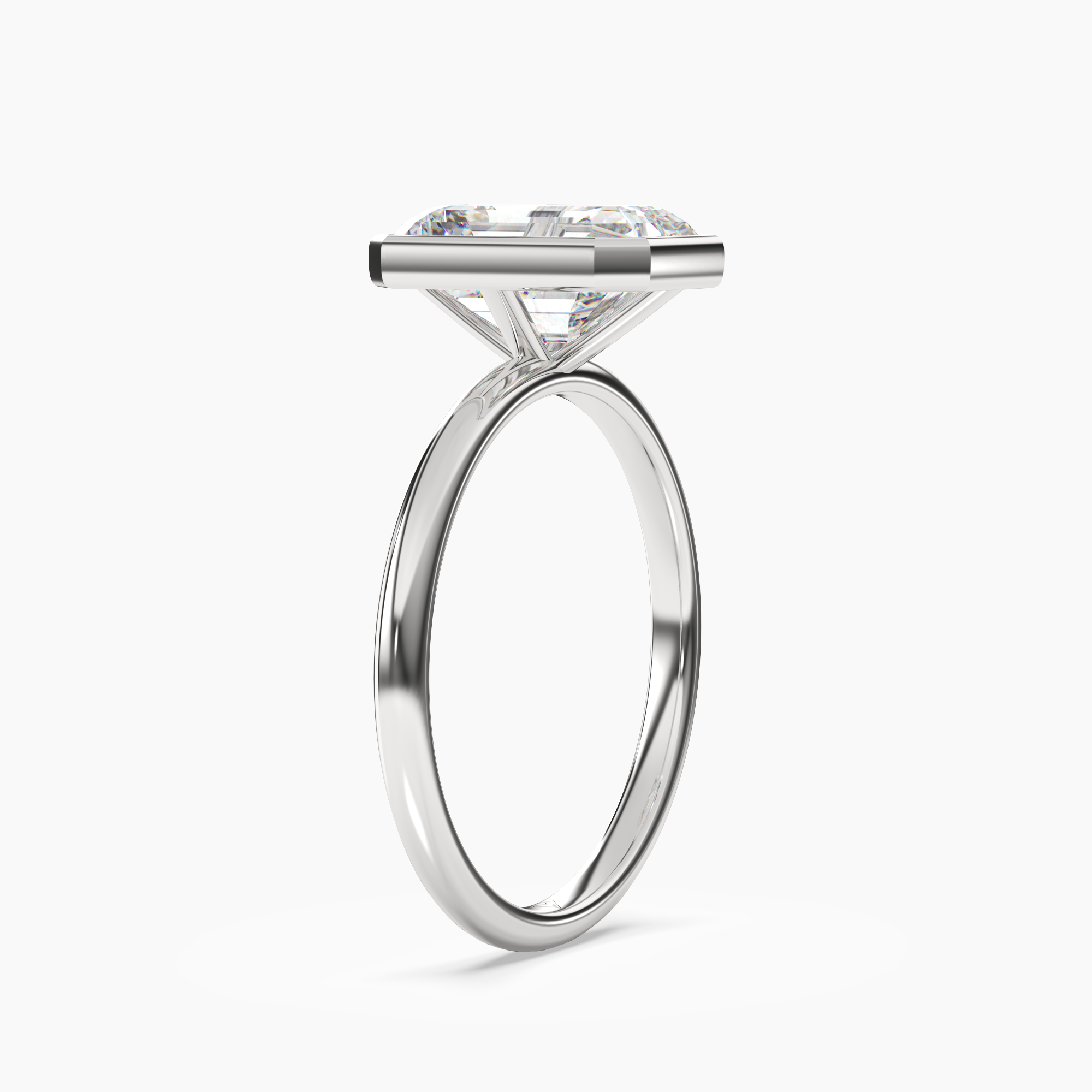 Vivienne 5 Carat Emerald Cut Solitaire Lab Grown Diamond Ring in 14K Yellow Gold - View 5