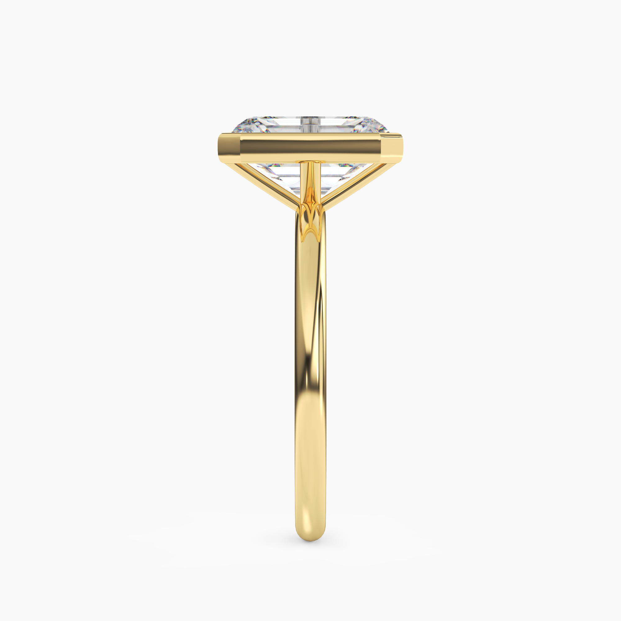 Vivienne 1.5 Carat Emerald Cut Solitaire Lab Grown Diamond Ring in 14K White Gold - View 6
