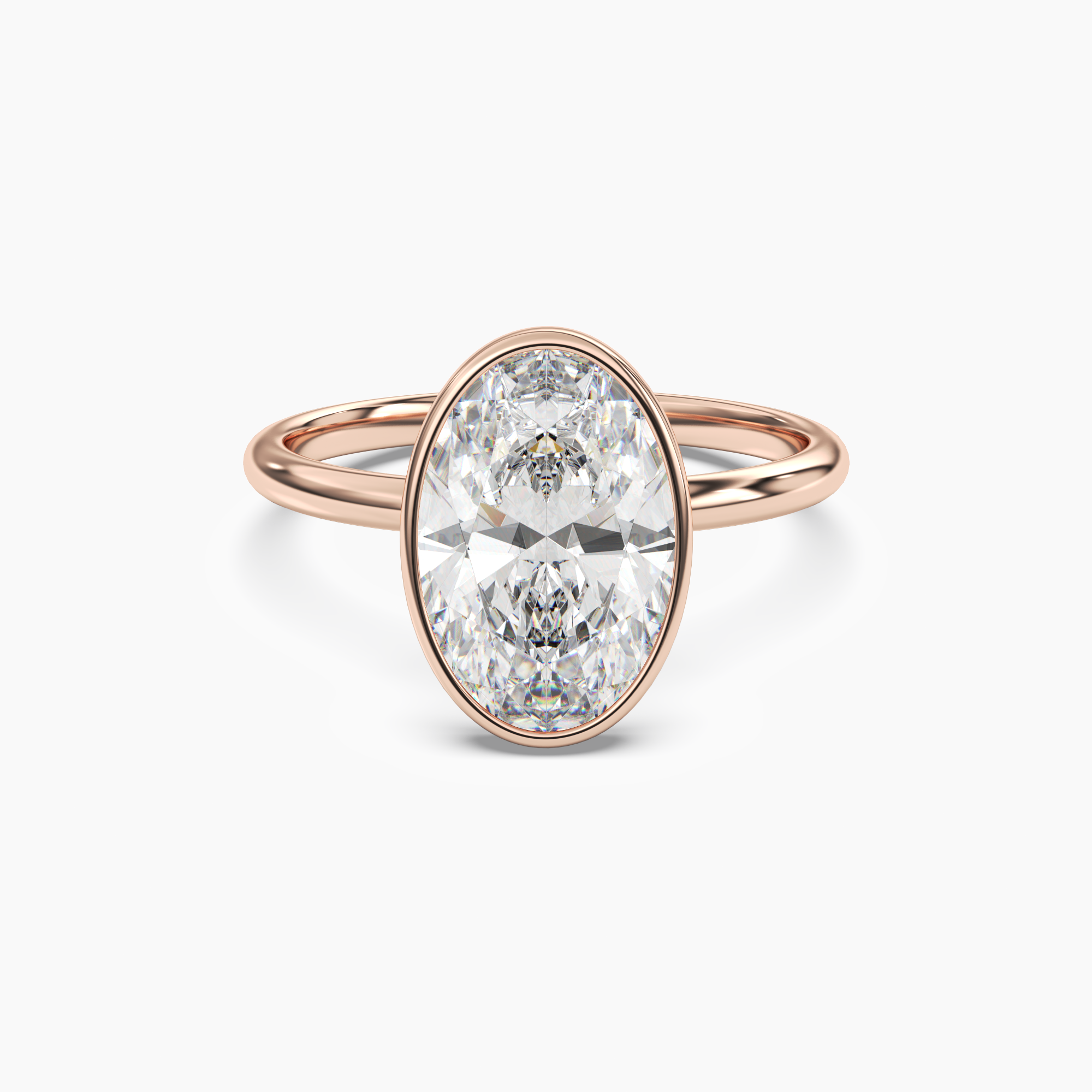 Vivienne 5 Carat Oval Cut Solitaire Lab Grown Diamond Ring in Platinum - View 7