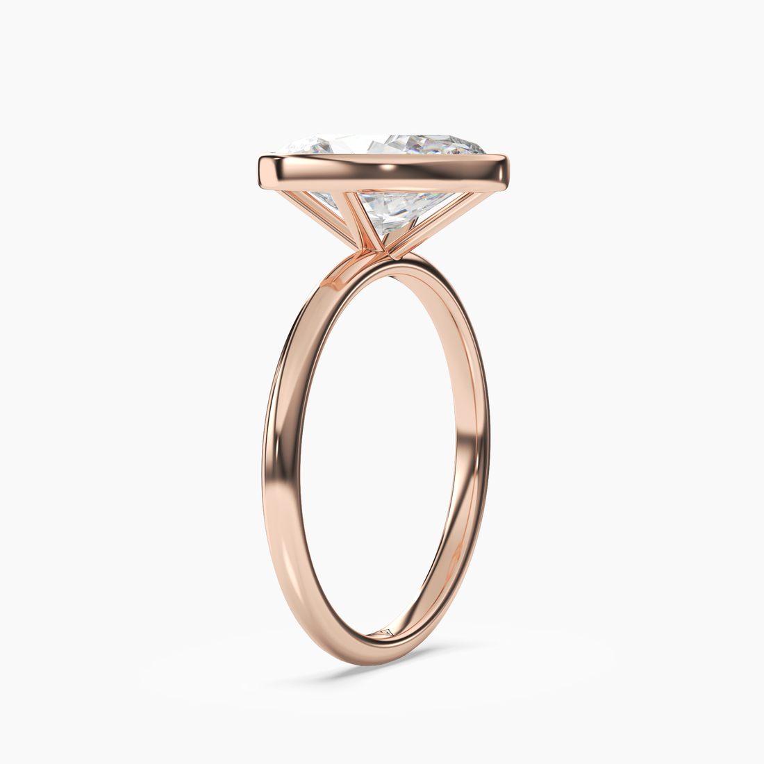Vivienne 1.5 Carat Oval Cut Solitaire Lab Grown Diamond Ring in 10K Yellow Gold - View 8