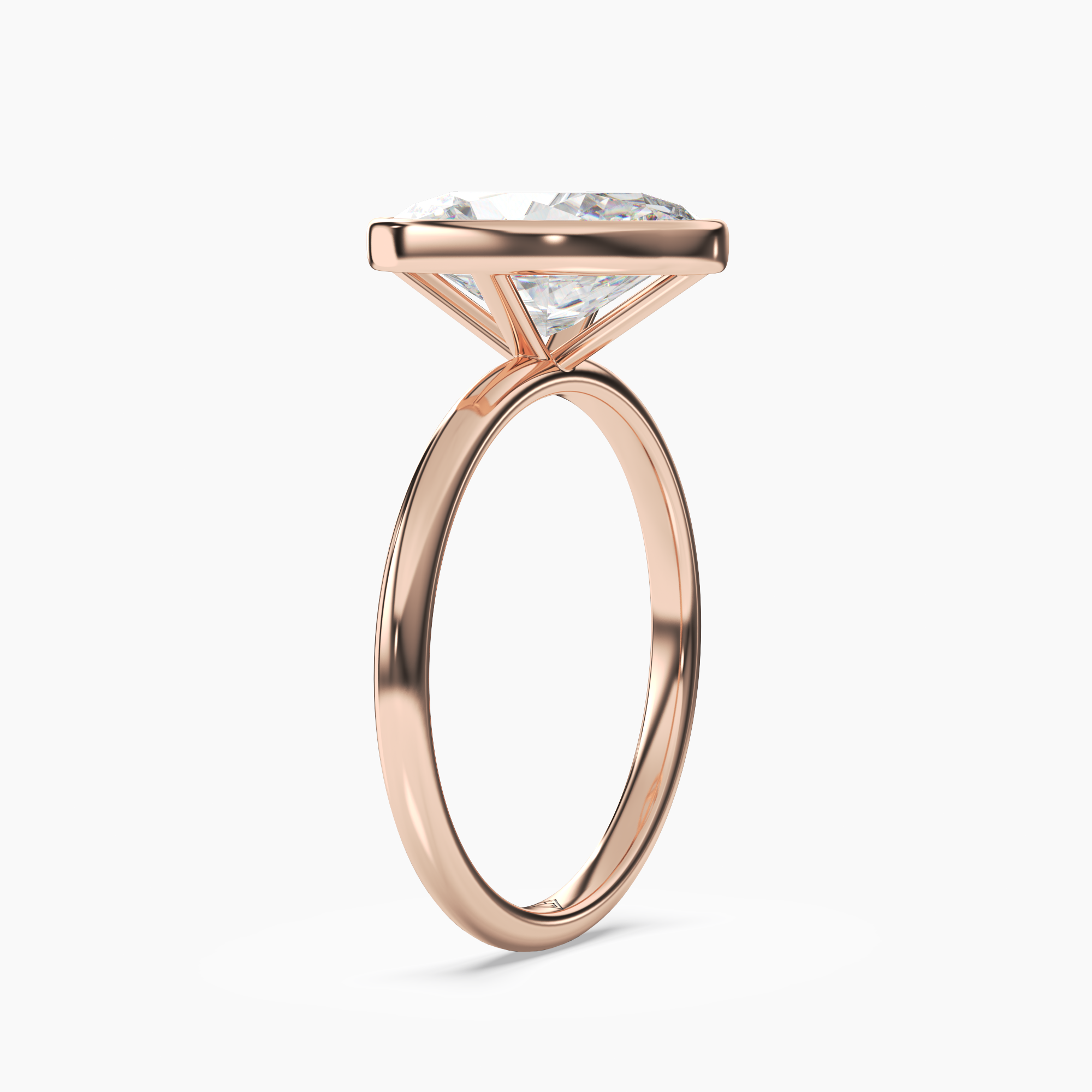 Vivienne 5 Carat Oval Cut Solitaire Lab Grown Diamond Ring in 14K White Gold - View 8