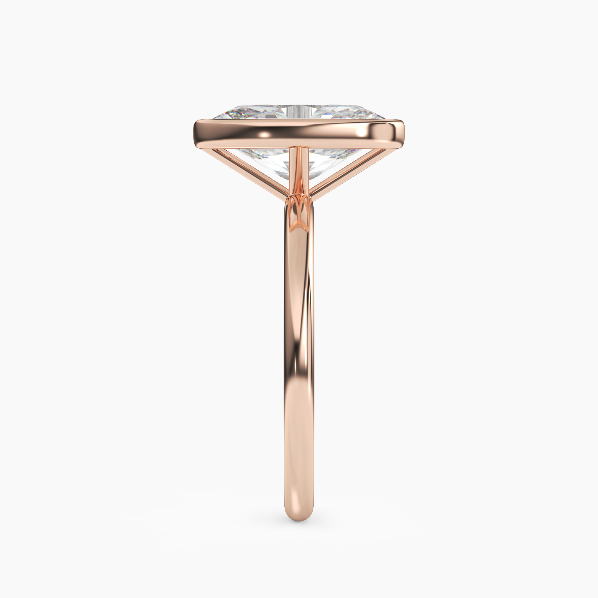 Vivienne 3 Carat Oval Cut Solitaire Lab Grown Diamond Ring in 18K Yellow Gold - View 9