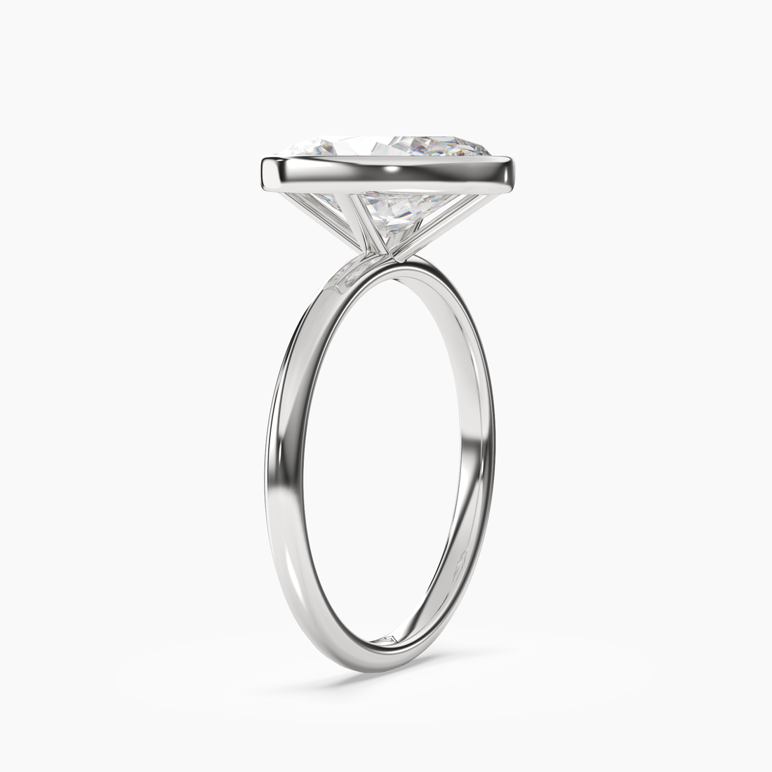 Vivienne 4 Carat Oval Cut Solitaire Lab Grown Diamond Ring in 10K Yellow Gold - View 5