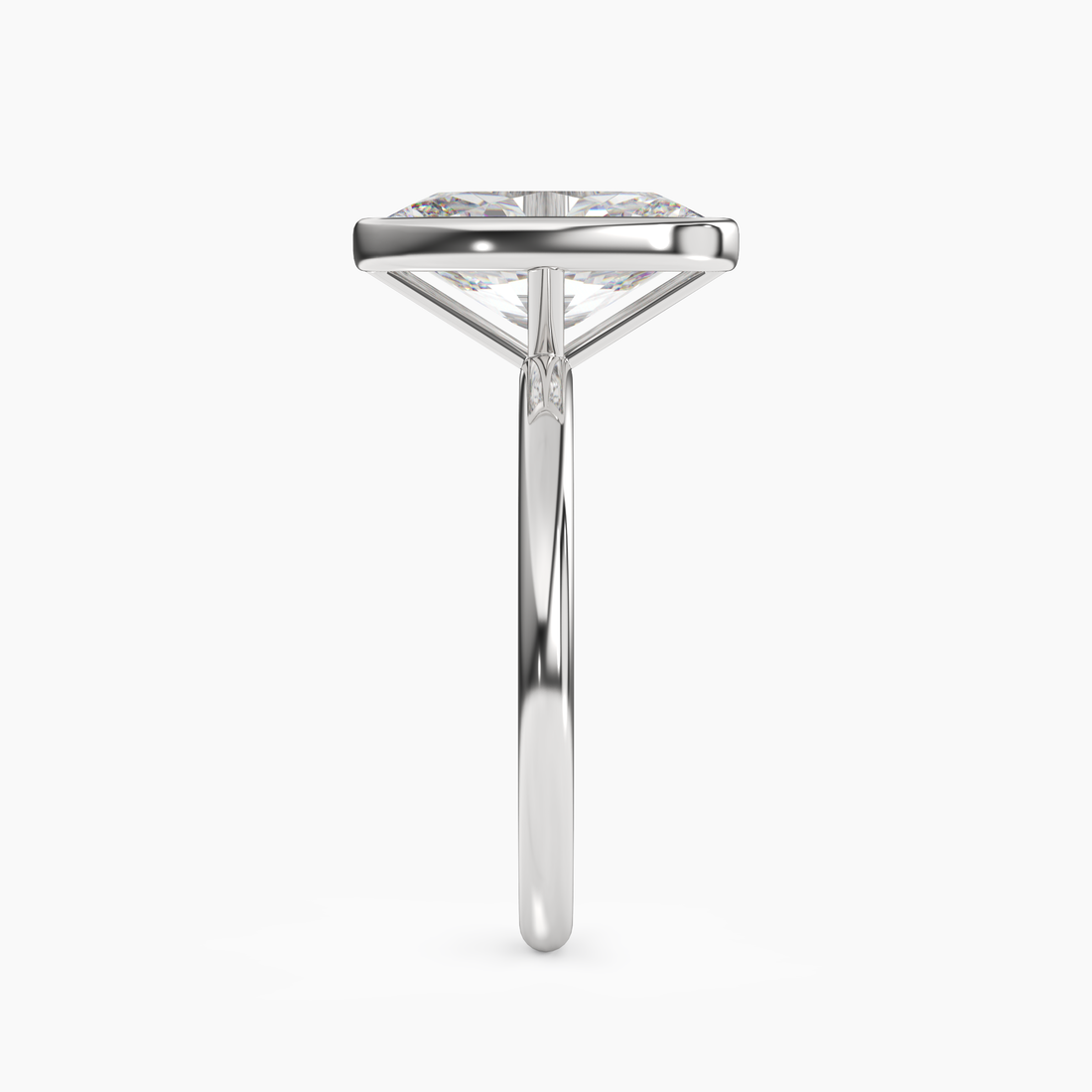 Vivienne 4.5 Carat Oval Cut Solitaire Lab Grown Diamond Ring in 18K Rose Gold - View 6