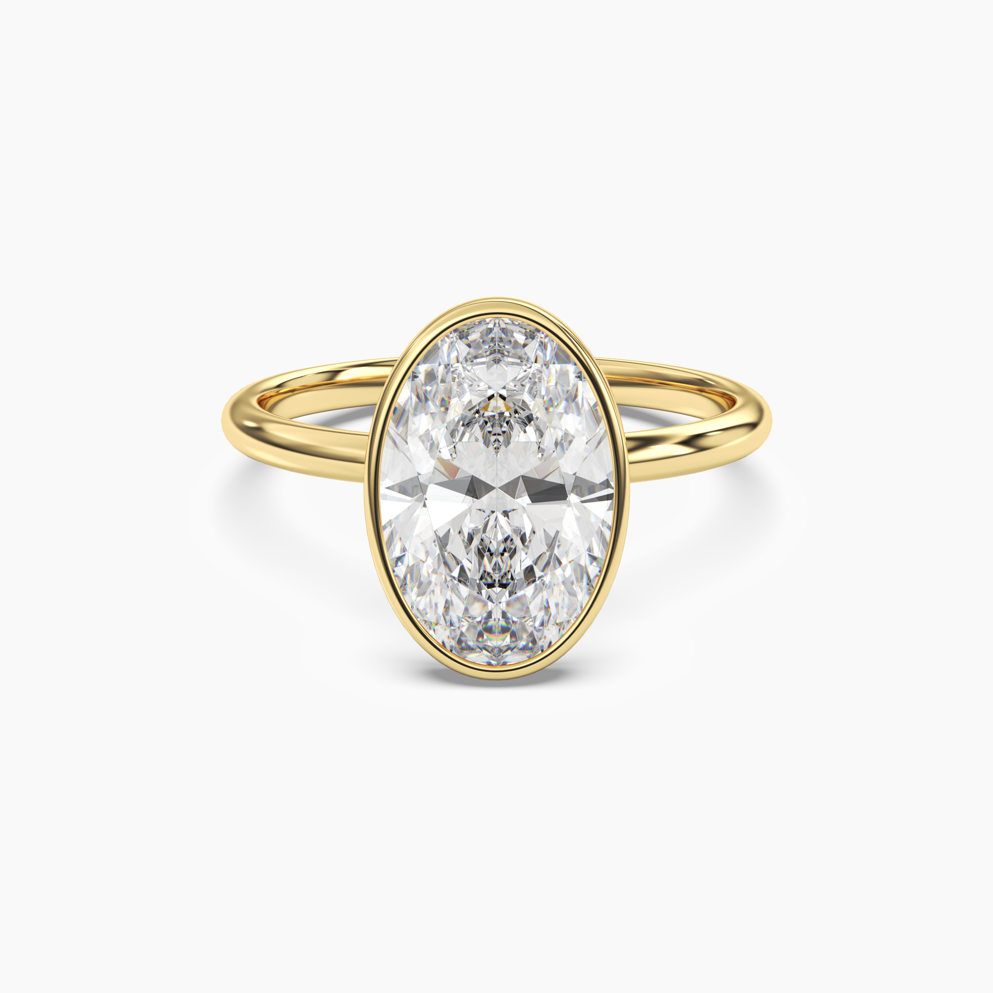 Vivienne 5 Carat Oval Cut Solitaire Lab Grown Diamond Ring in 14K White Gold - View 4