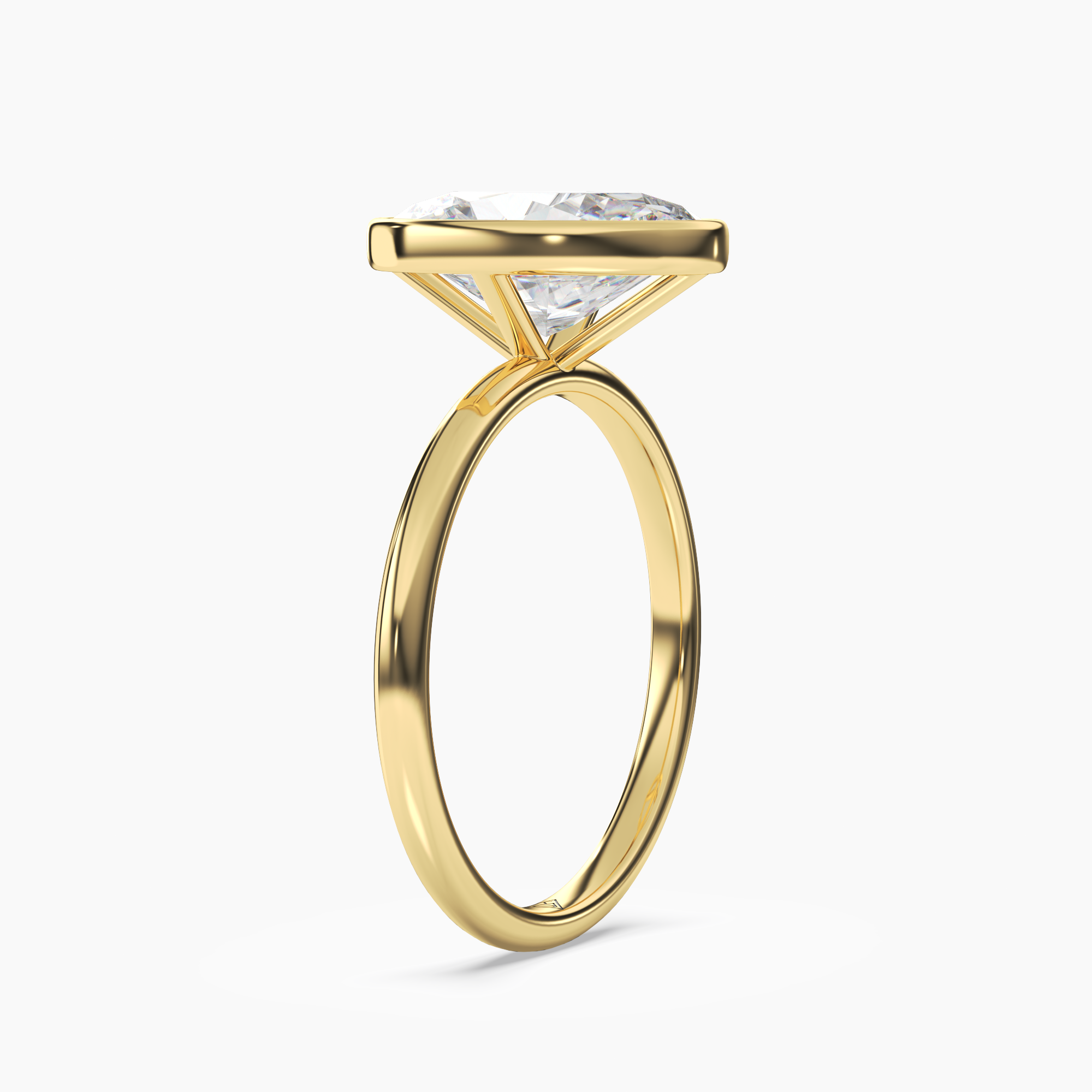 Vivienne 5 Carat Oval Cut Solitaire Lab Grown Diamond Ring in 14K White Gold - View 5
