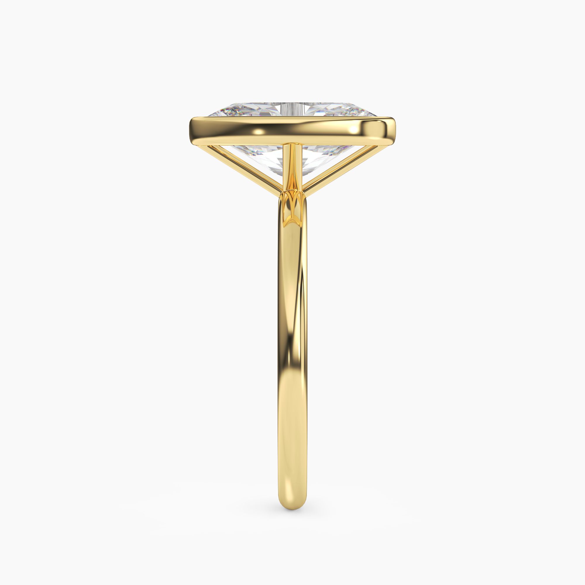 Vivienne 2.5 Carat Oval Cut Solitaire Lab Grown Diamond Ring in 10K Rose Gold - View 9