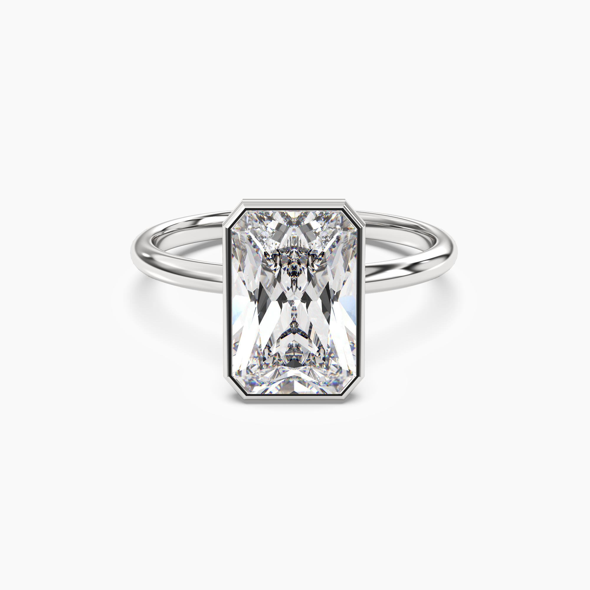 Vivienne 5 Carat Radiant Cut Solitaire Lab Grown Diamond Ring in 14K Yellow Gold - View 4