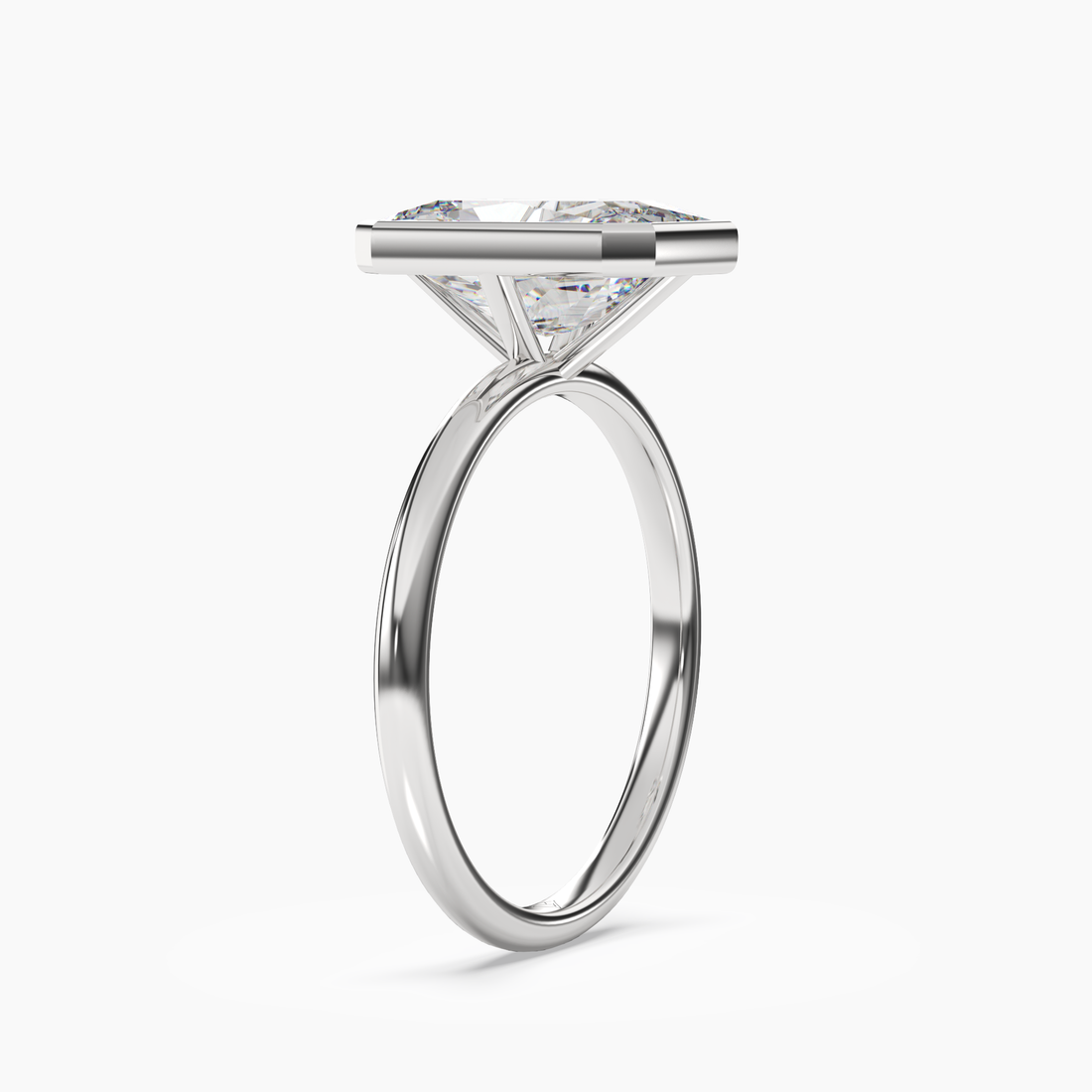 Vivienne 5 Carat Radiant Cut Solitaire Lab Grown Diamond Ring in 10K Yellow Gold - View 5