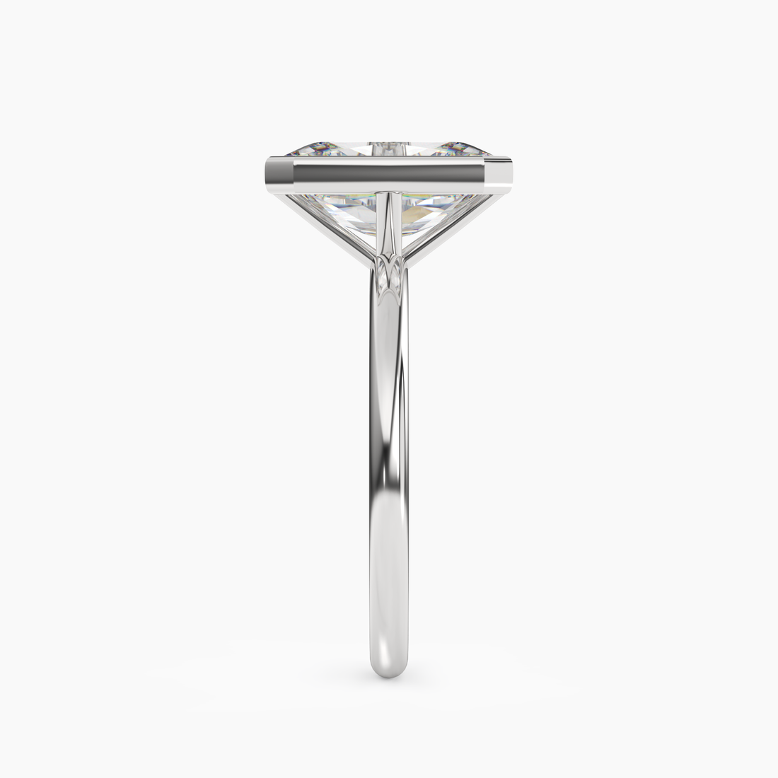 Vivienne 4 Carat Radiant Cut Solitaire Lab Grown Diamond Ring in 10K Rose Gold - View 6