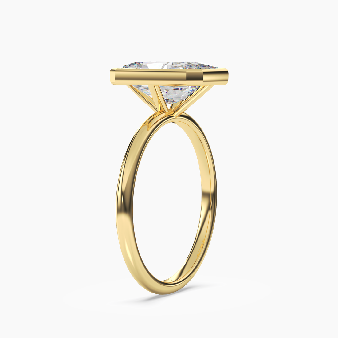 Vivienne 5 Carat Radiant Cut Solitaire Lab Grown Diamond Ring in 14K Rose Gold - View 8