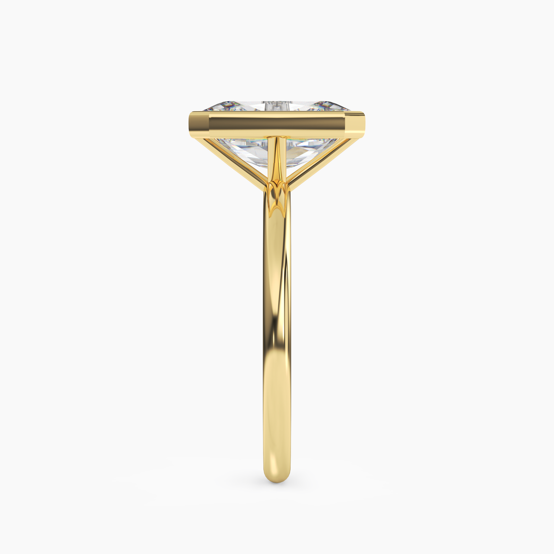 Vivienne 5 Carat Radiant Cut Solitaire Lab Grown Diamond Ring in 14K White Gold - View 6