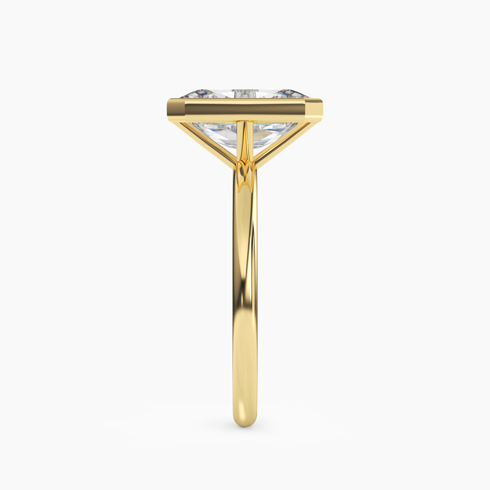 Vivienne 1 Carat Radiant Cut Solitaire Lab Grown Diamond Ring in 14K Rose Gold - View 9