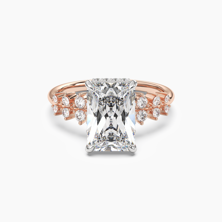 Sylvia 5 Carat Radiant Cut Solitaire Lab Grown Diamond Ring in 14K Rose Gold