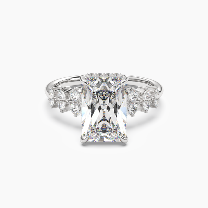 Sylvia 2 Carat Radiant Cut Solitaire Lab Grown Diamond Ring in Silver
