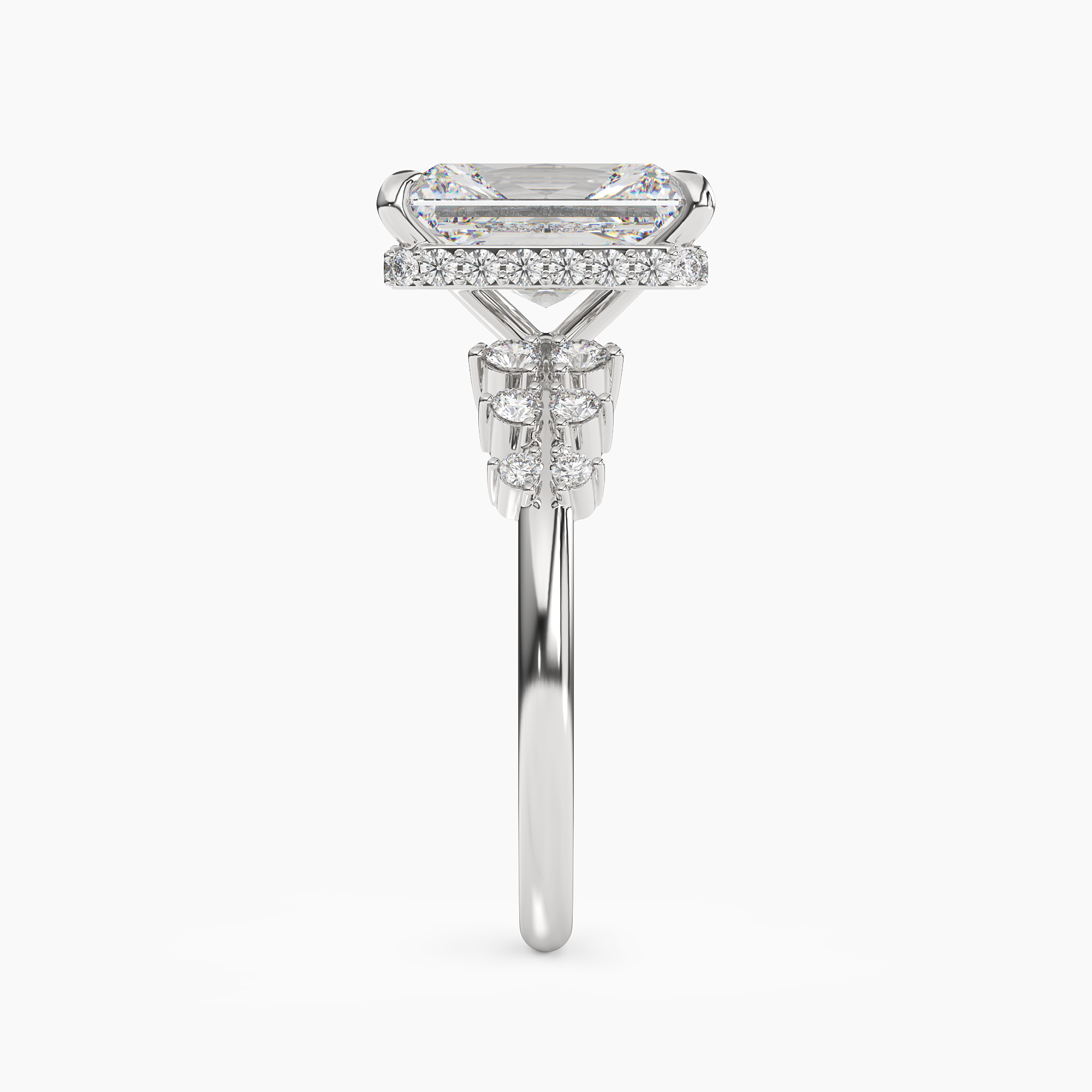 Sylvia 4.5 Carat Radiant Cut Solitaire Lab Grown Diamond Ring in 18K Yellow Gold - View 6