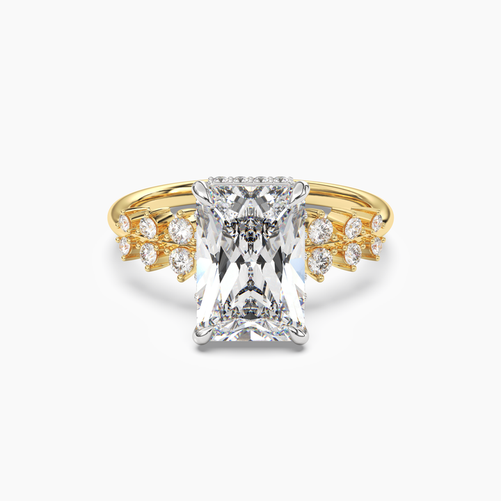 Sylvia 5 Carat Radiant Cut Solitaire Lab Grown Diamond Ring in 14K Yellow Gold