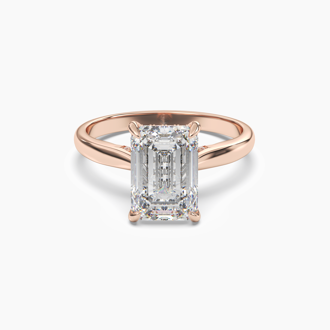 Genevieve 4.5 Carat Emerald Cut Solitaire Lab Grown Diamond Ring in 10K White Gold - View 7