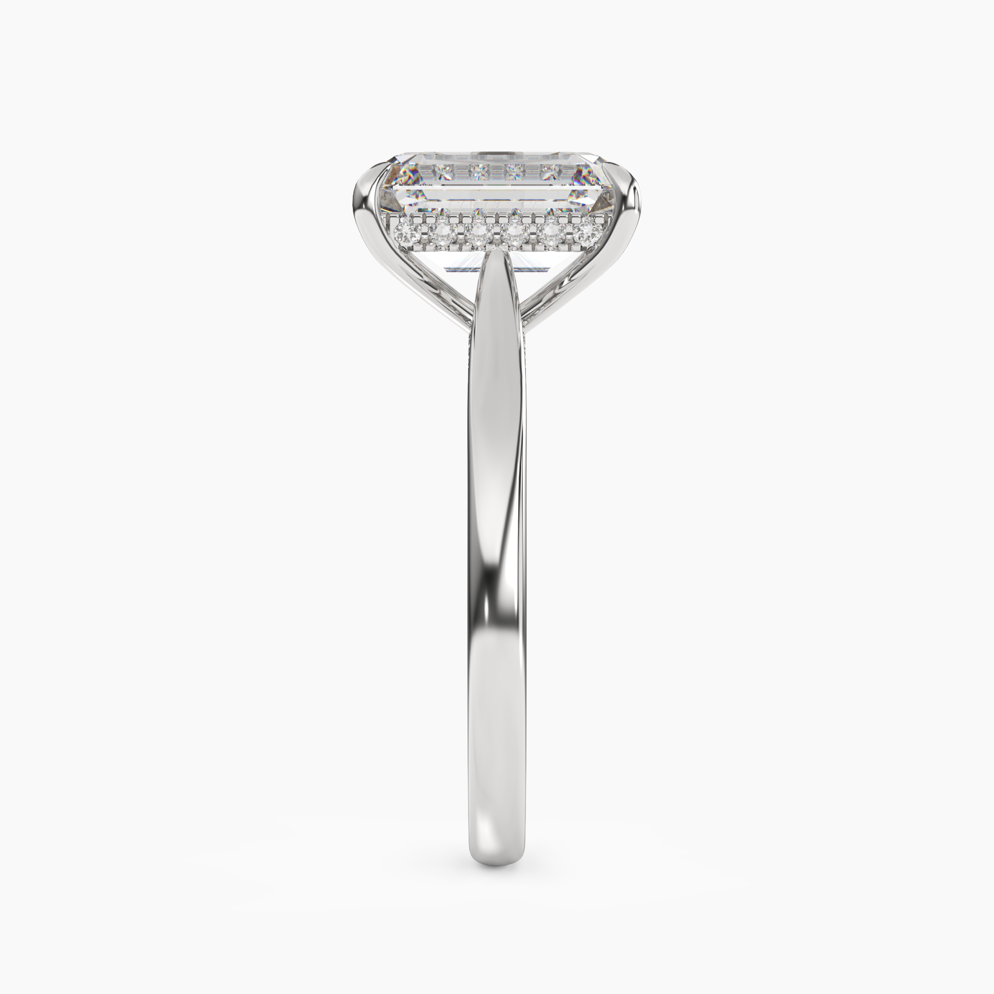 Genevieve 1.5 Carat Emerald Cut Solitaire Lab Grown Diamond Ring in 18K Rose Gold - View 6