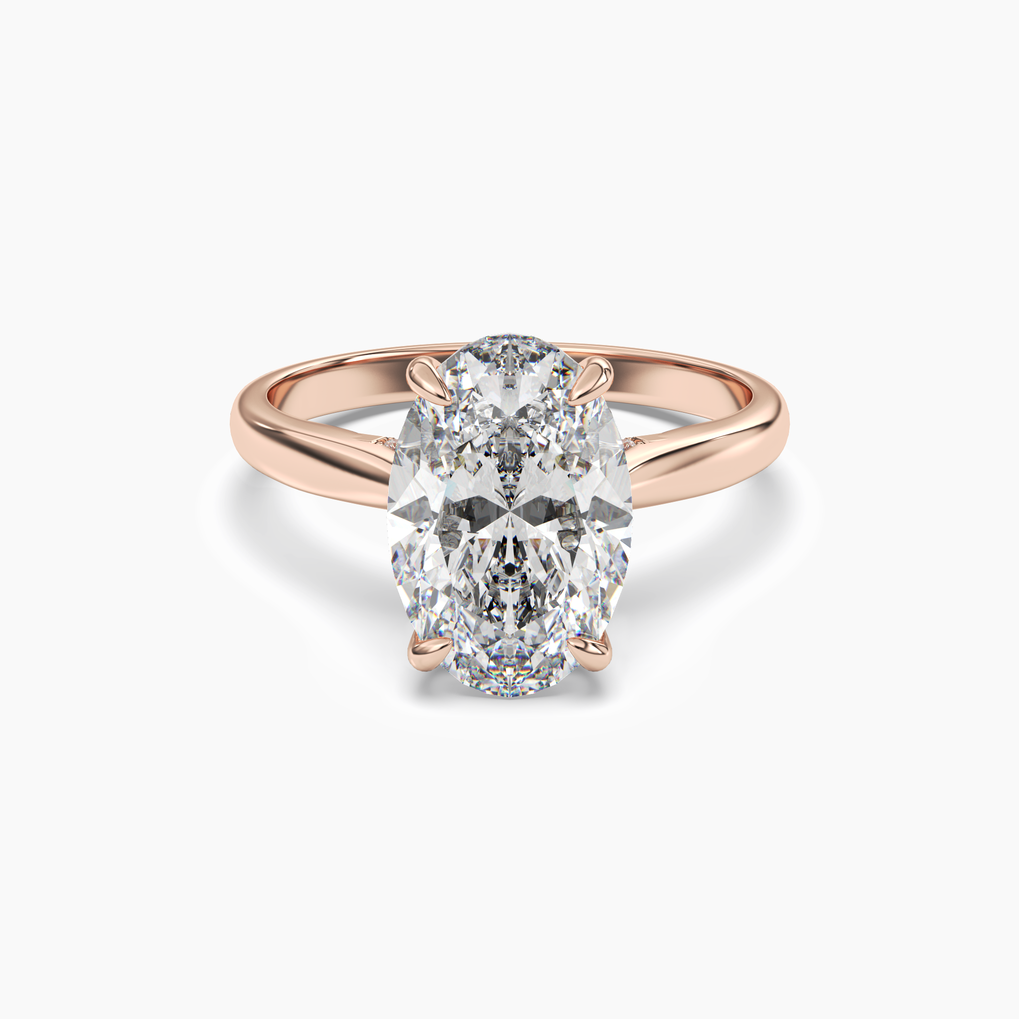 Genevieve 1.5 Carat Oval Cut Solitaire Lab Grown Diamond Ring in 18K White Gold - View 7
