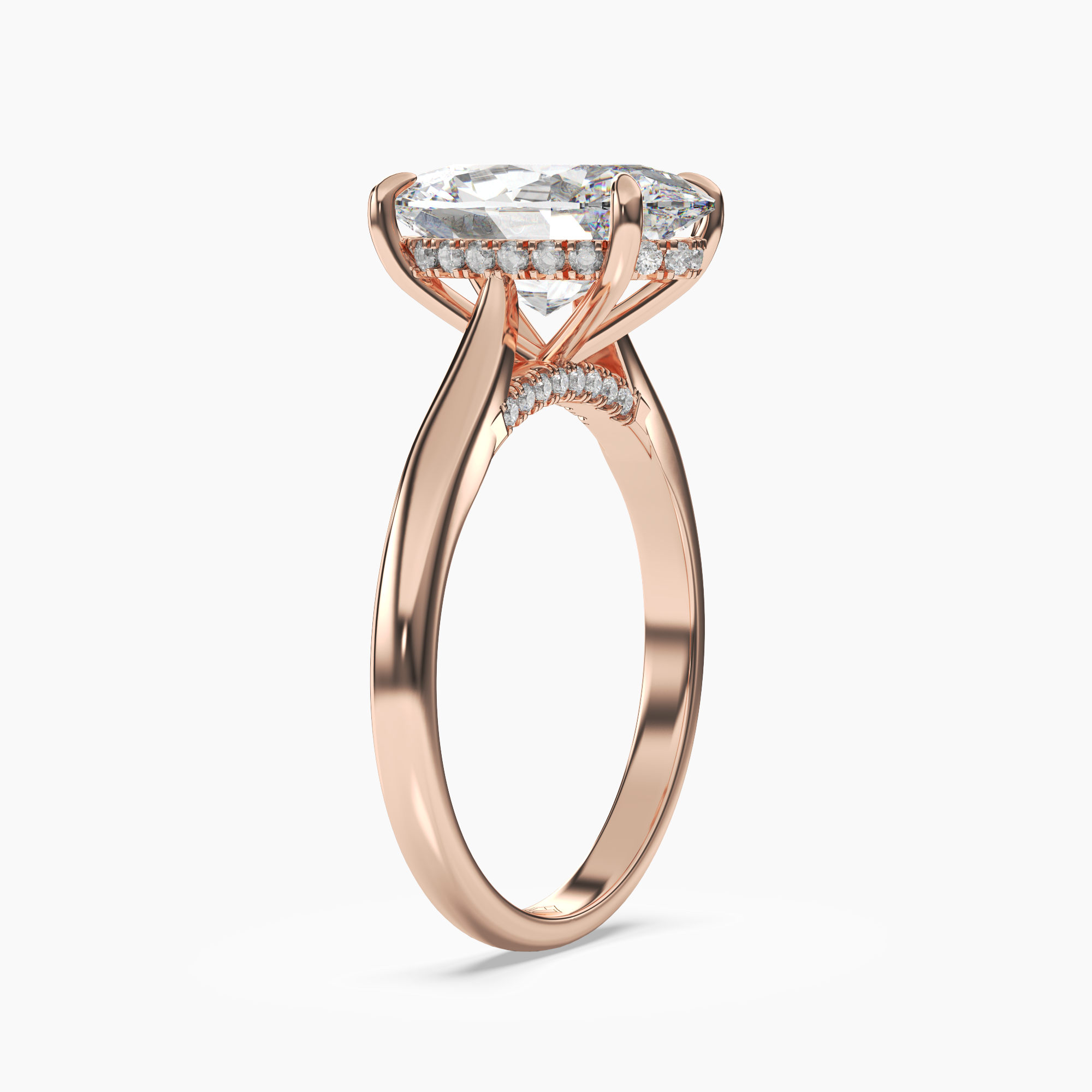 Genevieve 4.5 Carat Oval Cut Solitaire Lab Grown Diamond Ring in 14K White Gold - View 8