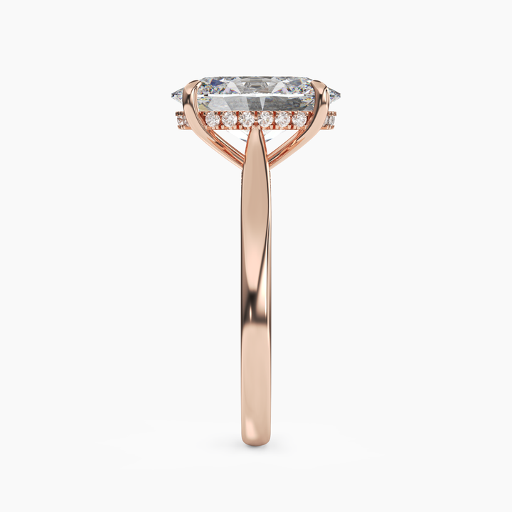 Genevieve 2.5 Carat Oval Cut Solitaire Lab Grown Diamond Ring in 14K Yellow Gold - View 9