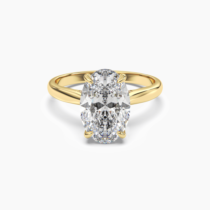 Genevieve 1.5 Carat Oval Cut Solitaire Lab Grown Diamond Ring in 14K Yellow Gold