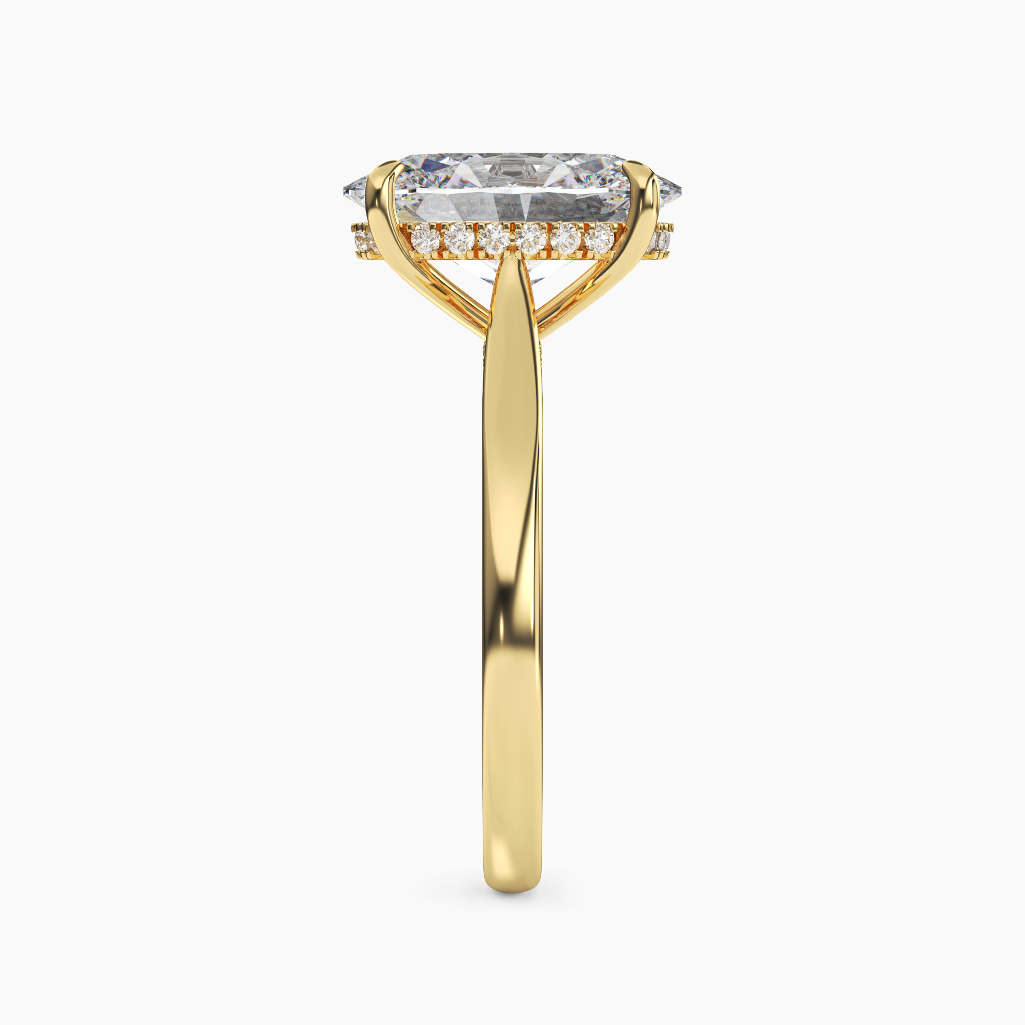 Genevieve 5 Carat Oval Cut Solitaire Lab Grown Diamond Ring in 14K Rose Gold - View 9