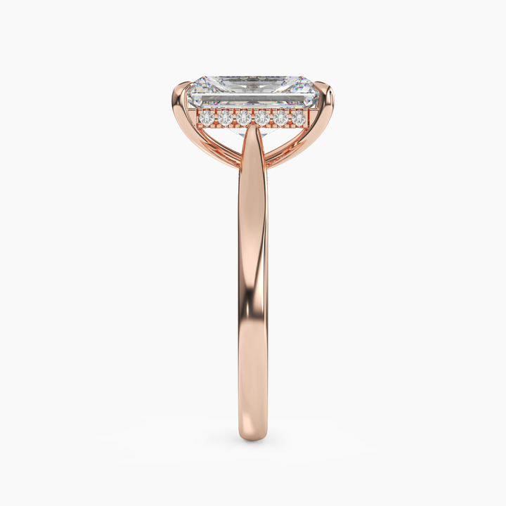 Genevieve 2 Carat Radiant Cut Solitaire Lab Grown Diamond Ring in Silver - View 9