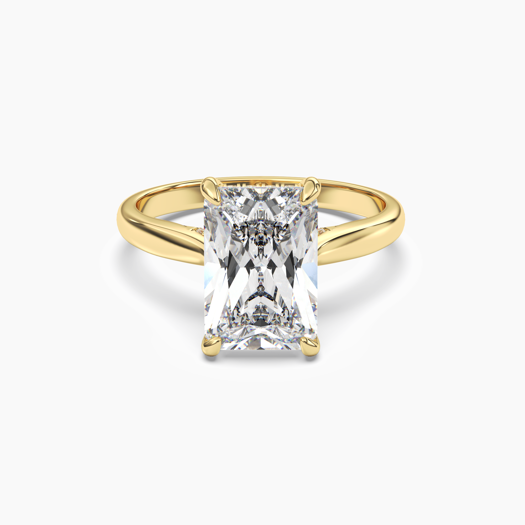 Genevieve 5 Carat Radiant Cut Solitaire Lab Grown Diamond Ring in 14K Rose Gold - View 7