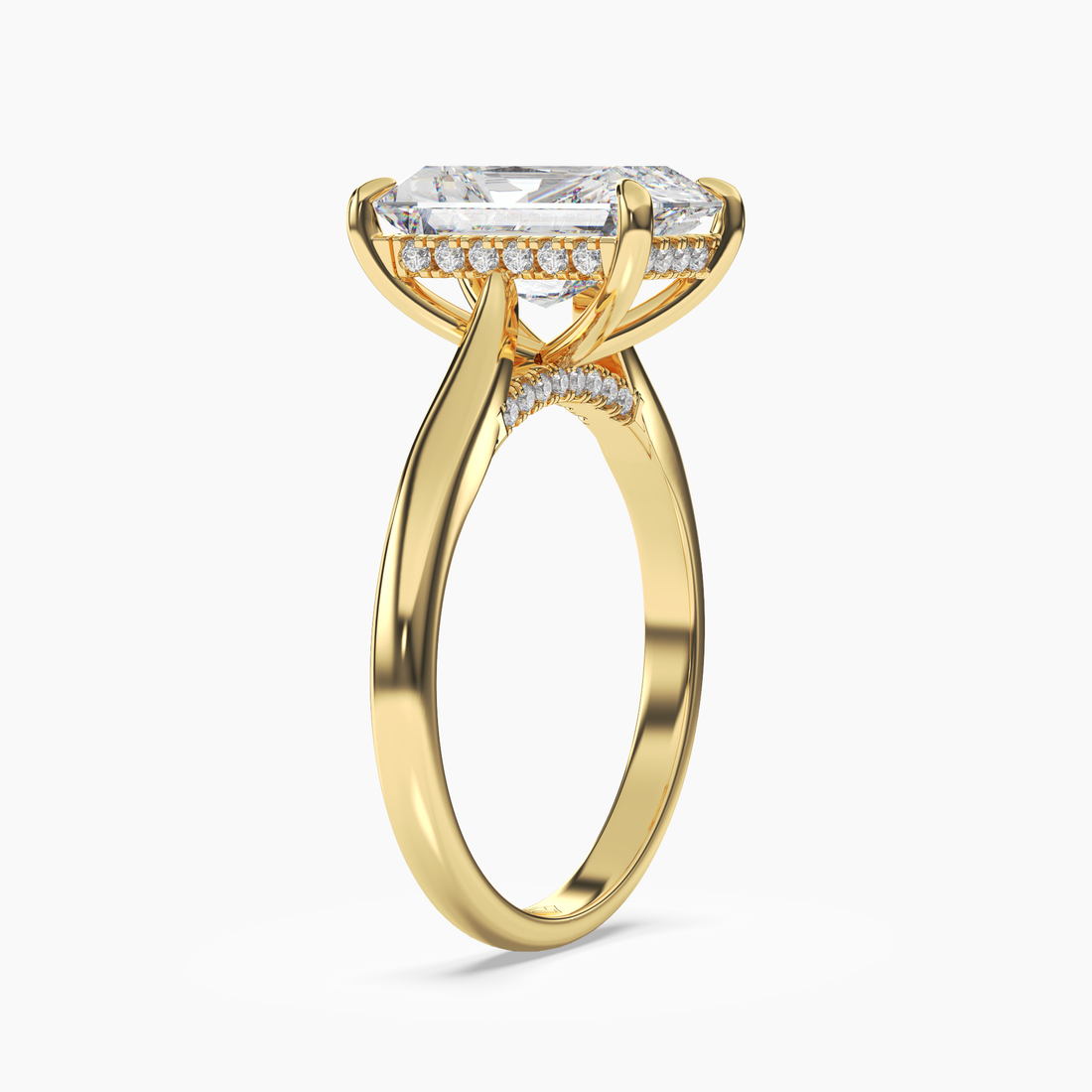 Genevieve 1 Carat Radiant Cut Solitaire Lab Grown Diamond Ring in 14K White Gold - View 5