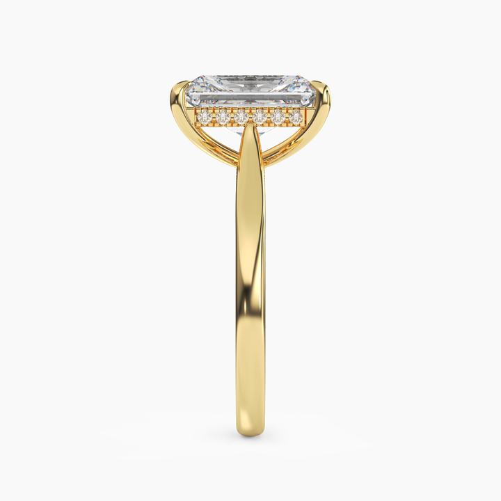 Genevieve 5 Carat Radiant Cut Solitaire Lab Grown Diamond Ring in 14K Rose Gold - View 9