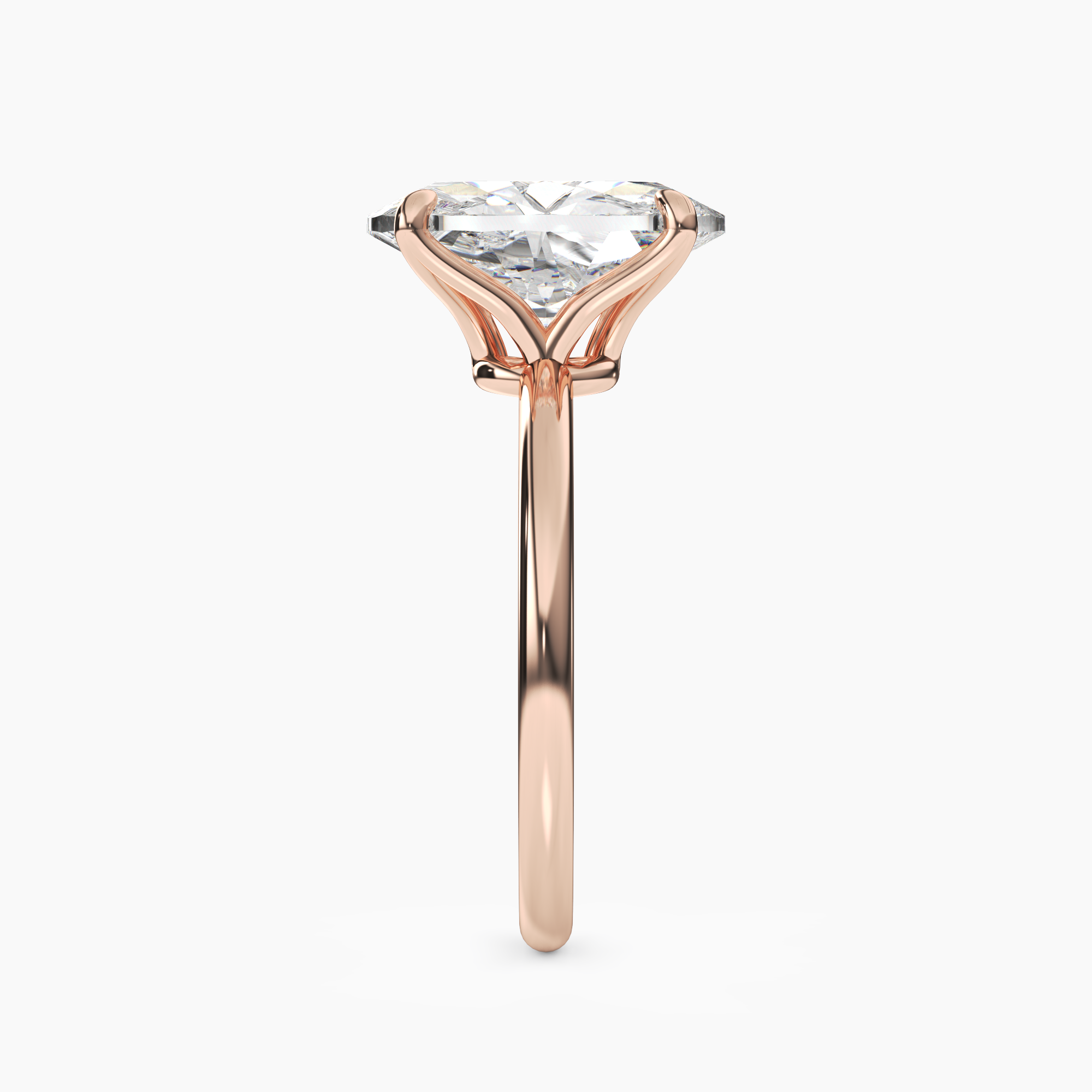 Isla 1.5 Carat Oval Cut Solitaire Lab Grown Diamond Ring in 10K Yellow Gold - View 9