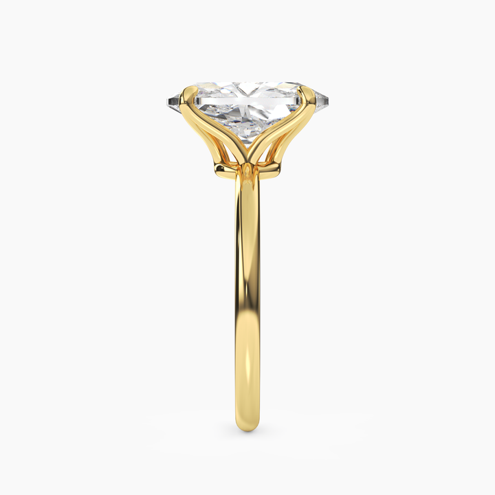 Isla 5 Carat Oval Cut Solitaire Lab Grown Diamond Ring in 14K Rose Gold - View 9