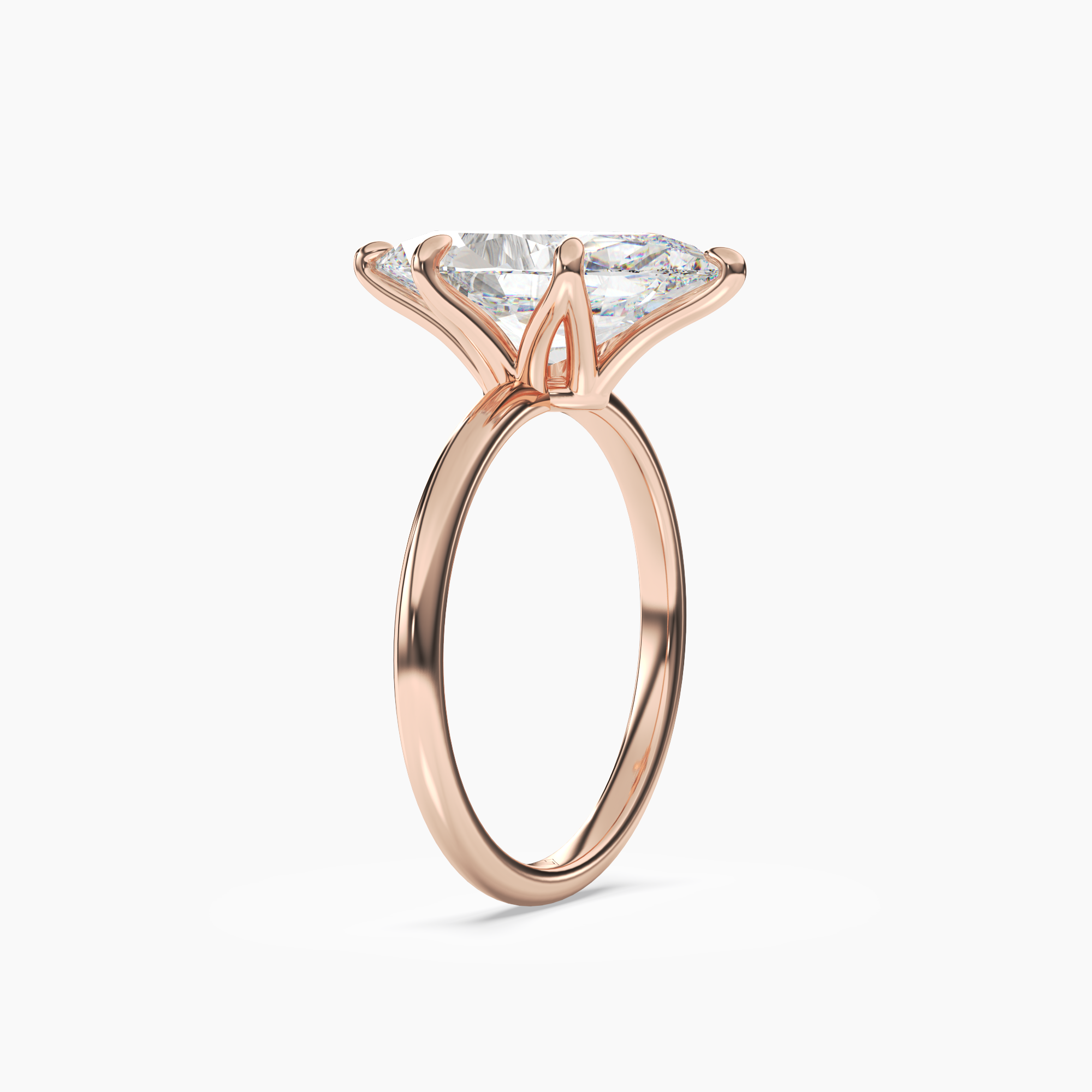 Evelyn 2 Carat Marquise Cut Solitaire Lab Grown Diamond Ring in 10K Yellow Gold - View 8
