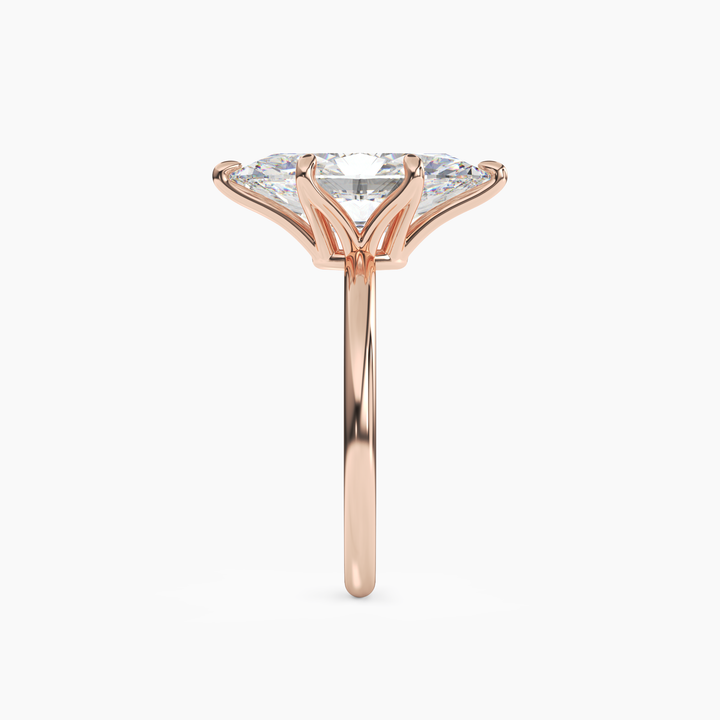 Evelyn 5 Carat Marquise Cut Solitaire Lab Grown Diamond Ring in 10K Yellow Gold - View 9
