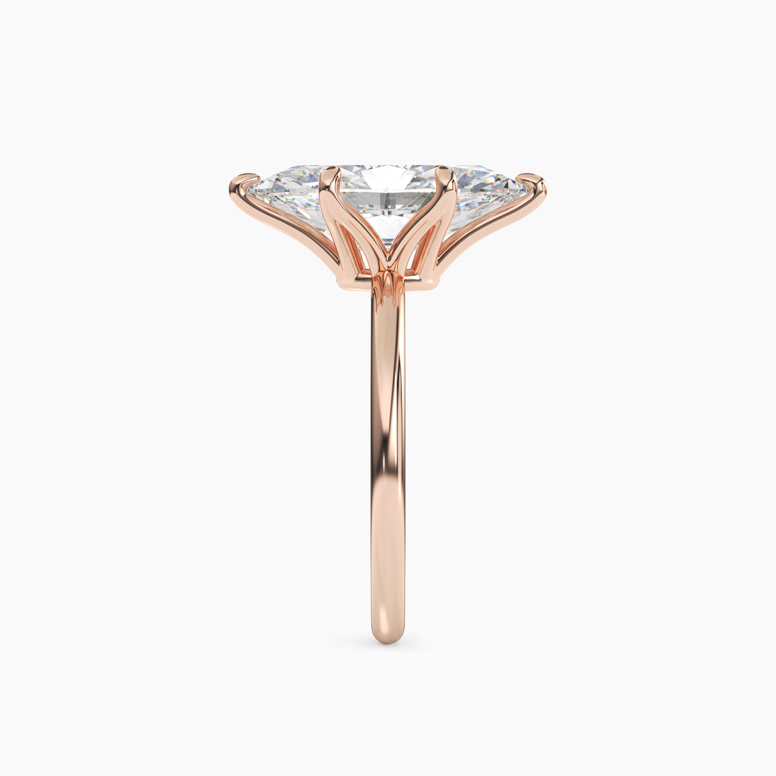 Evelyn 2.5 Carat Marquise Cut Solitaire Lab Grown Diamond Ring in 18K White Gold - View 9
